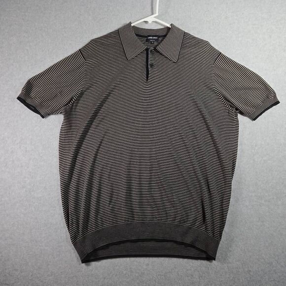 Giorgio Armani Men's Cotton Polo Shirt Size 52l6 Made In Italy Short Sleeve XL-2 - Picture 1 of 12